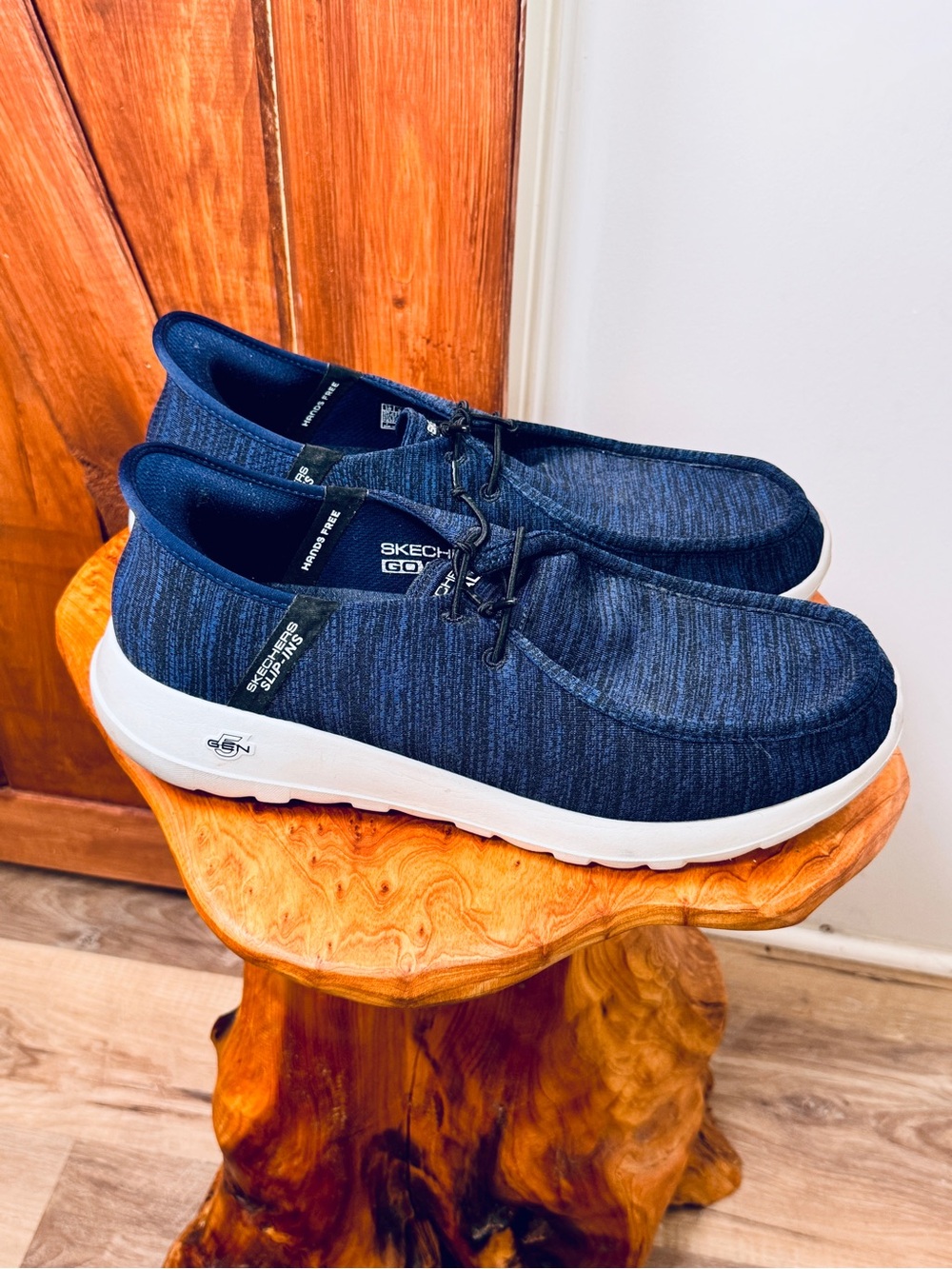 Skechers Navy Blue Slip-On Casual Walking Shoes